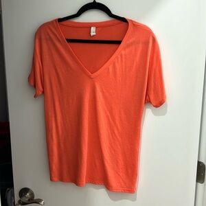 Bella + Canvas coral V Neck